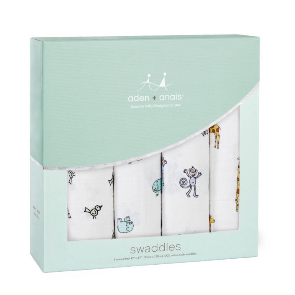 Aden and Anais Jungle Jam Swaddles - 4 Pack